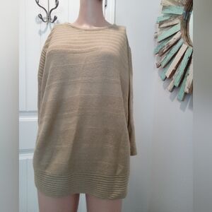 Lee Women's Size XL Tan Knit Sweater
